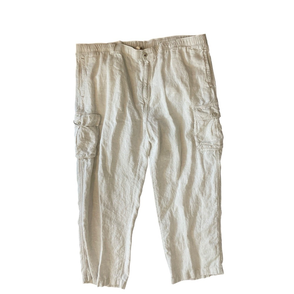 Tommy Bahama‎ Men's Linen Cargo Pants Xl/Tg  Drawstring Waist 44"